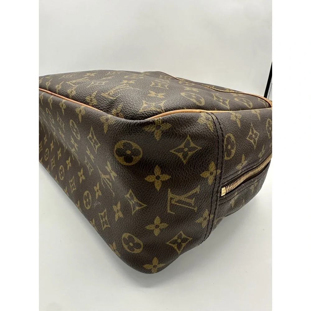 Louis Vuitton Monogram Deauville Handbag Brown With Bachata Leather